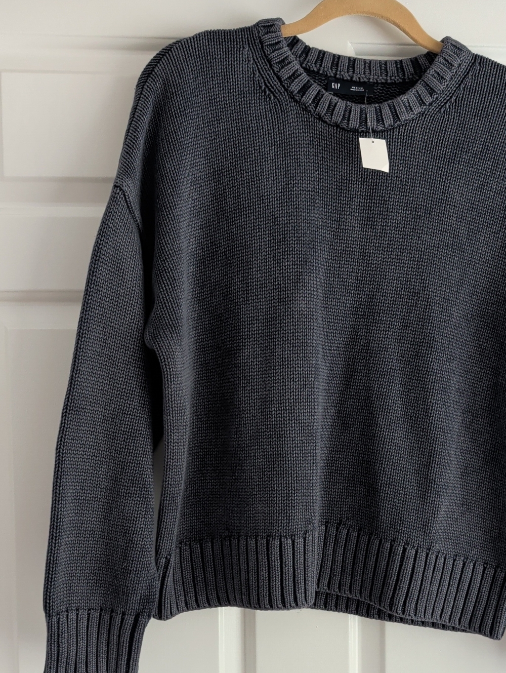 NWT GAP Washed Blue Crewneck Sweater - Picture 2 of 5